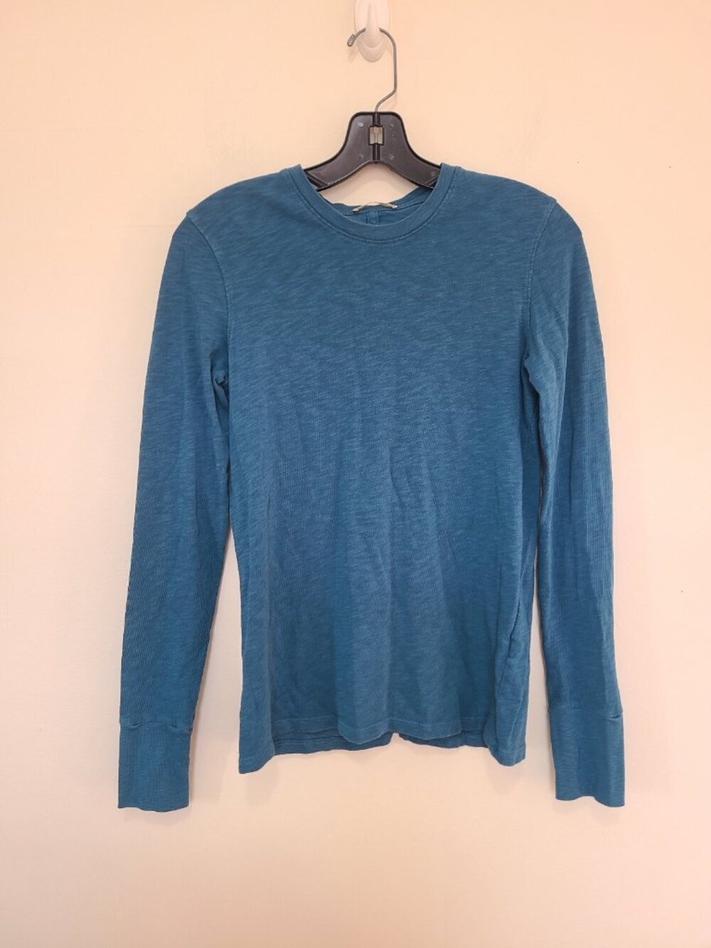 American Giant Premium Slub Long Sleeve Crew Tee Women's XS Teal